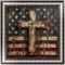 5D DIY Diamond Painting Kits for Adults, American Flag Cross Full Drill Embroidery Cross Stitch Crystal Rhinestone Paintings Pictures Arts Wall Decor Painting Dots Kits 11.8X11.8 inch